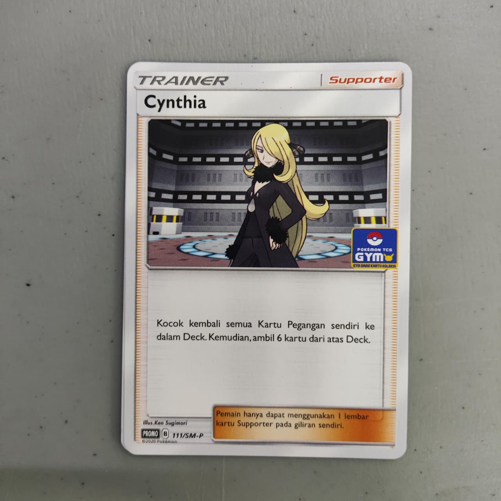 Pokemon INDO TRAINER Cynthia Promo B 111/SM-P GYM NON FOIL