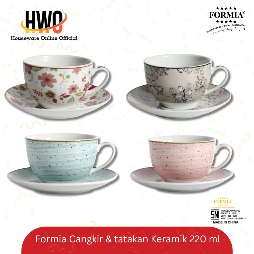 Formia Cangkir & Tatakan keramik series/set