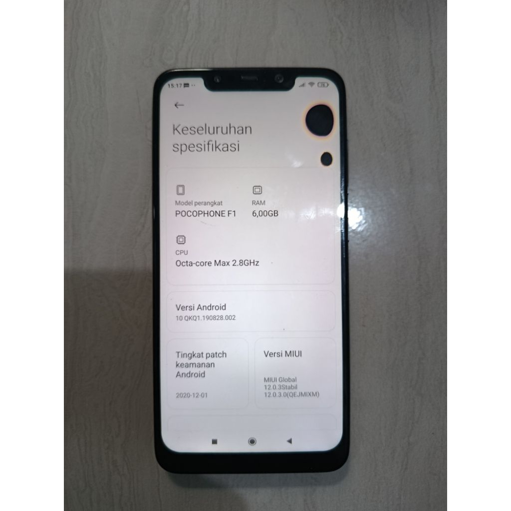 Pocophone F1 6/128 Snapdragon 845 Second/Bekas ( MINUS : BACA )