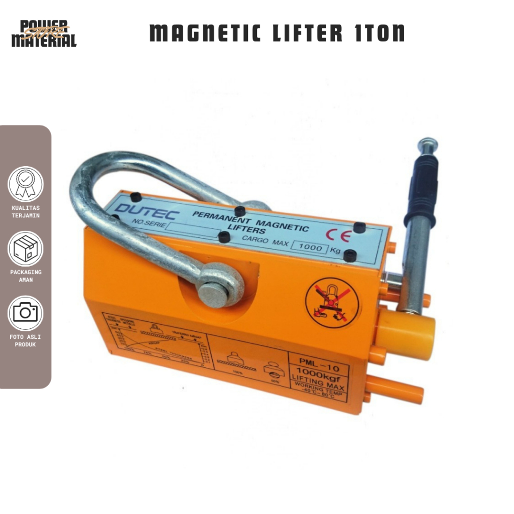 1T DUTEC Permanent Magnet Filter Magnet Angkat Plat