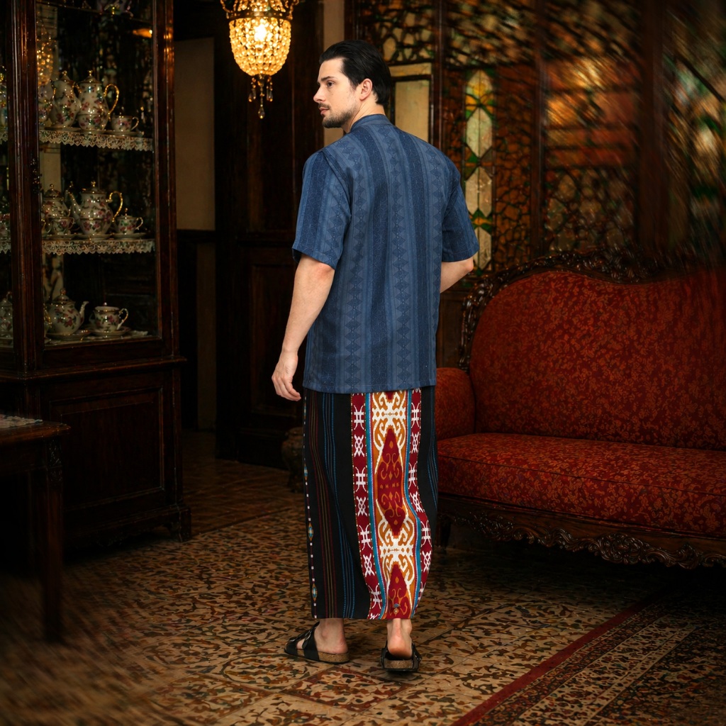 Sarung Bintang Gajah Onta Legenda WS 7778 SHILA Motif Ornamen Etnik Modern