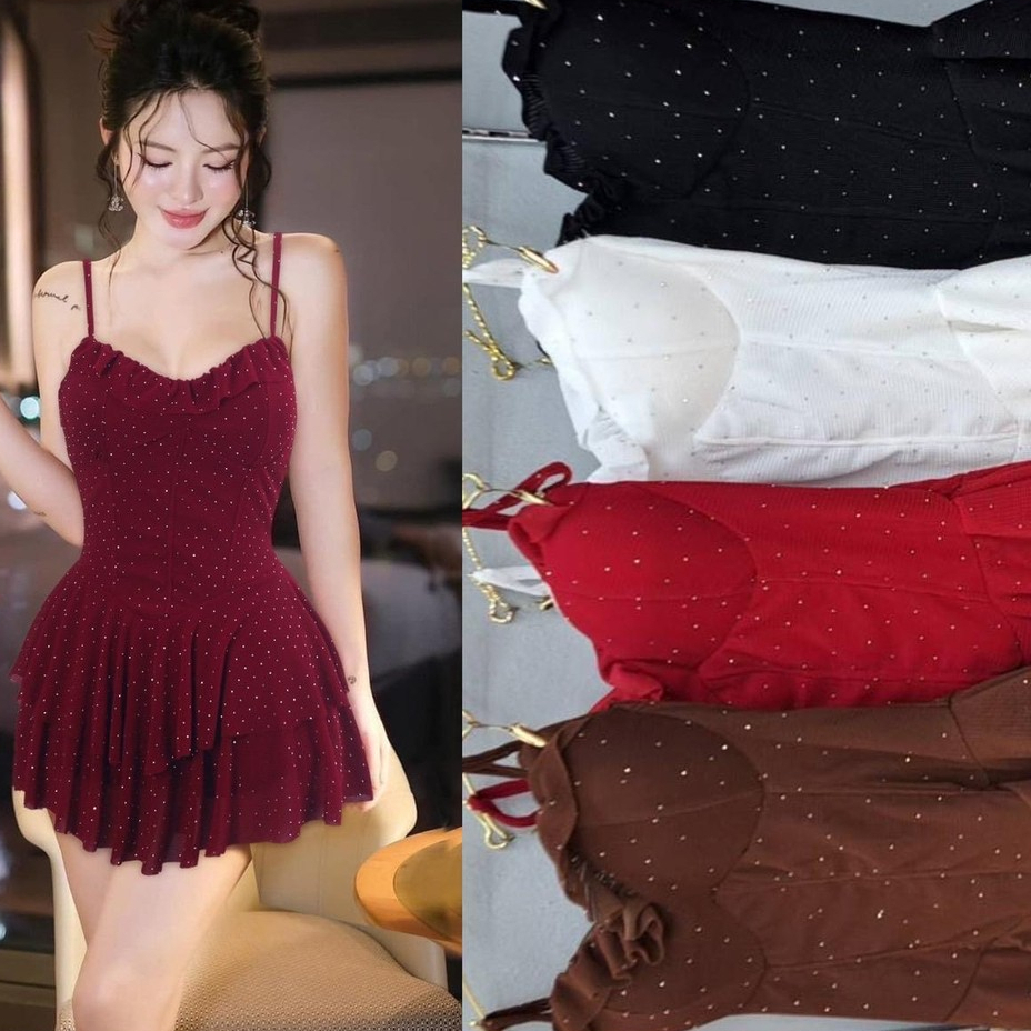 Jimiso - 648/ mini dress bling bling /  gaun pendek wanita / dress pesta  wanita / dress mini pesta 