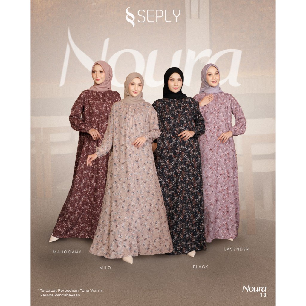 GAMIS SEPLY TERBARU NOURA 13 / GAMIS MOTIF DAILY TERBARU / GAMIS SEPLY TERBARU 2025
