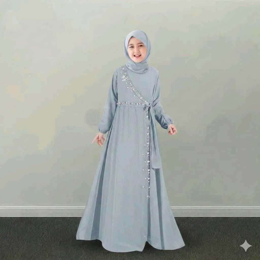 Gamis Abaya Anak Perempuan 5-13 Tahun Gamis Dress Arraya Maxy size M L XL 2XL Abaya  Pesta Anak 2025