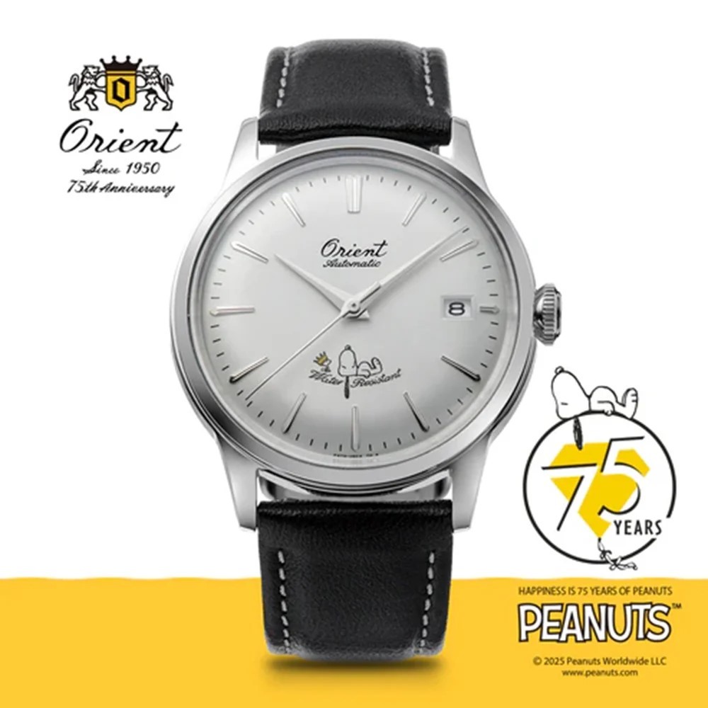 Orient RA-AC0M16S30B Jam Tangan Pria  Peanuts Snoopy 75th Anniversary Automatic 38mm Stainless Steel