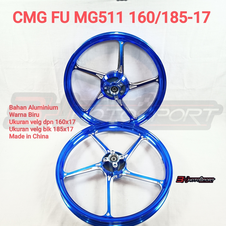 VELG CMG MOTOR SATRIA FU MG511 160/185 RING 17 BIRU ; HITAM
