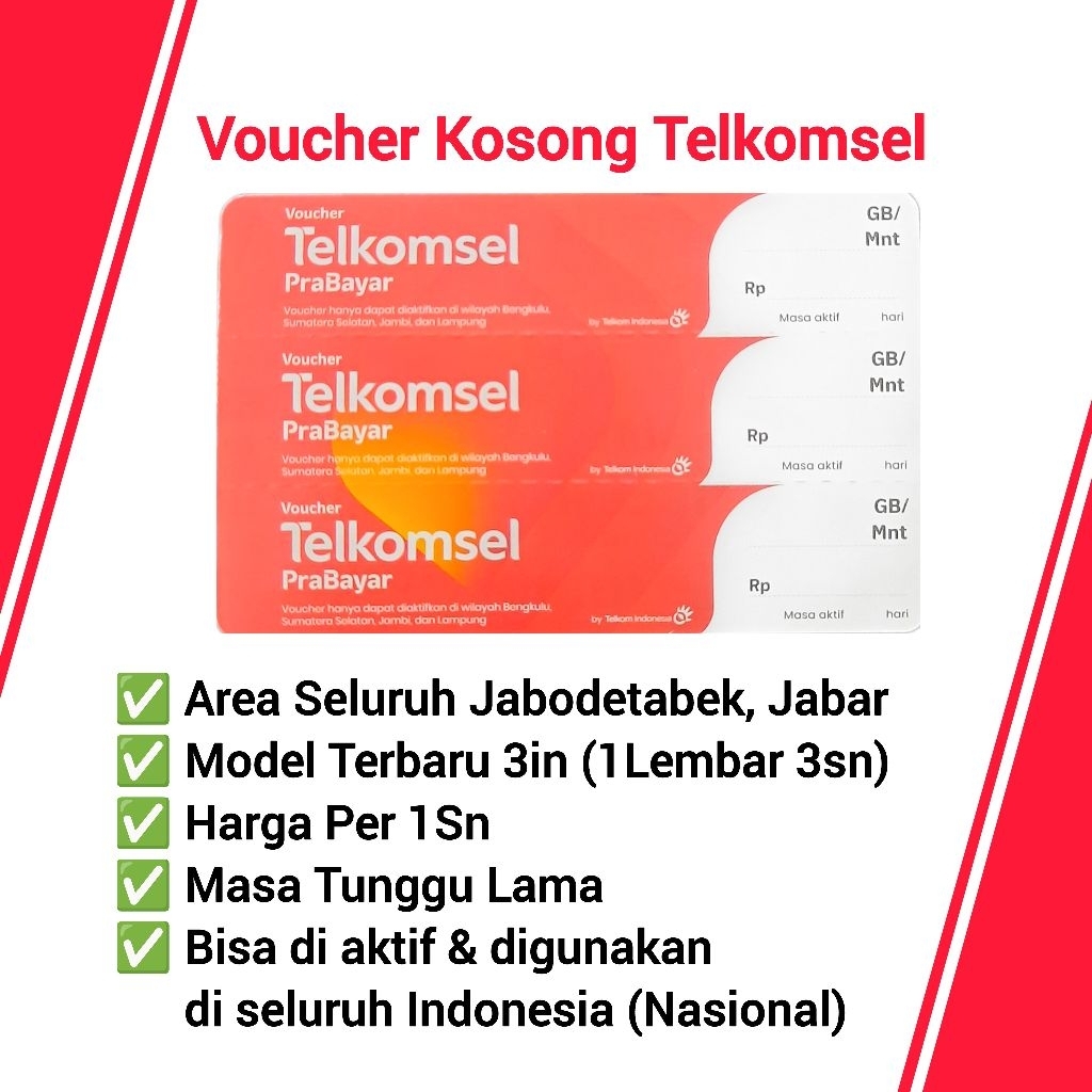Voucher Kosong Telkomsel Jabodetabek Jabar Banten