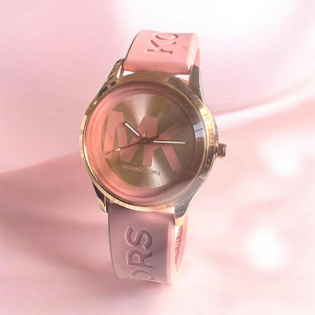 Jam Tangan Wanita MK Multicolor Tali Rubber Trendy korea - L1065