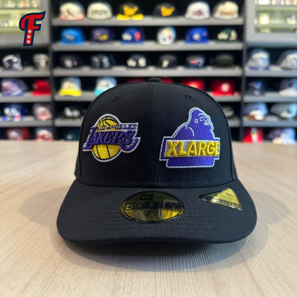 Topi New Era x Xlarge x NBA LA Lakers Collab Black 59FIFTY Fitted Hat Original