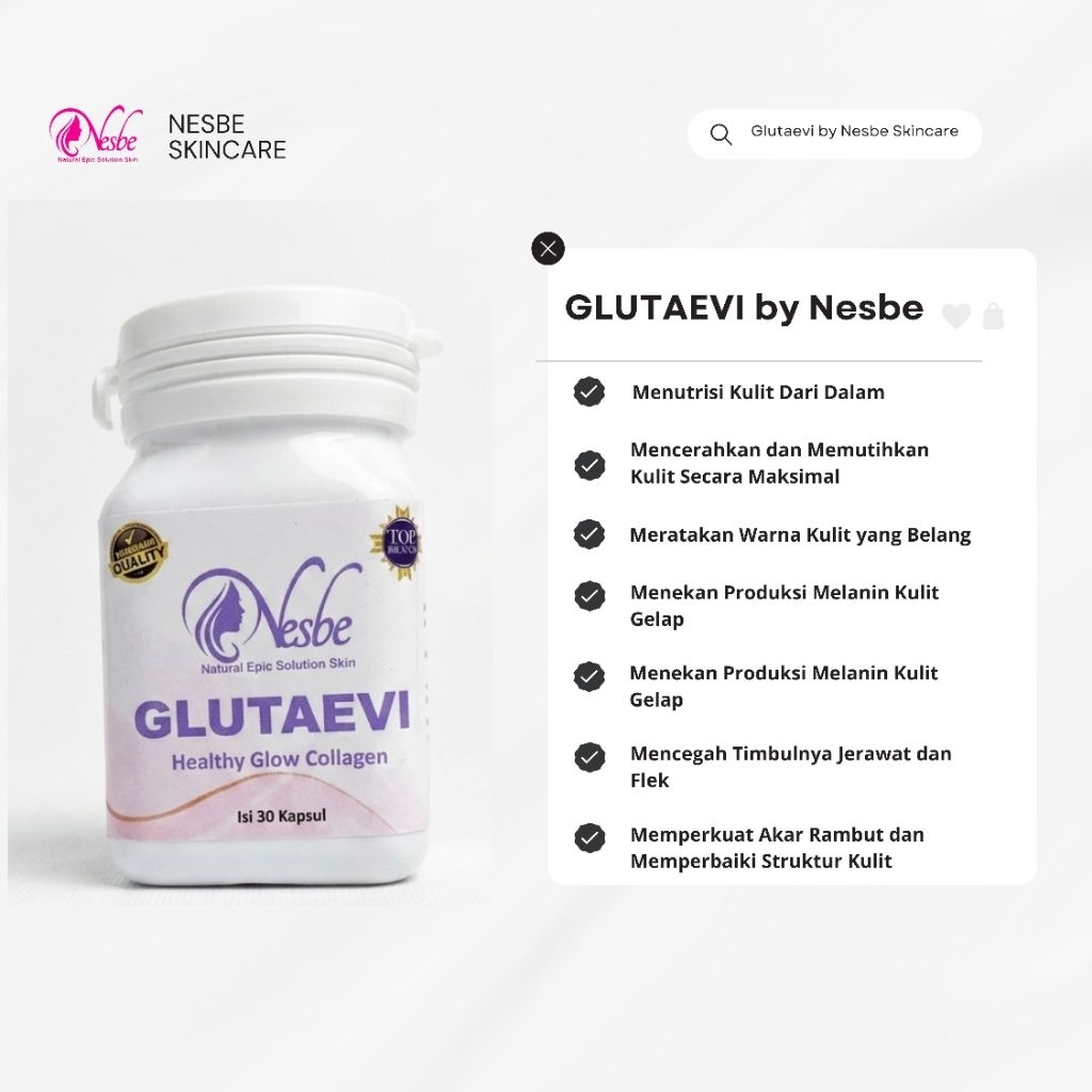 GLUTAEVI "PEMUTIH BADAN"  BY NES BEAUTY