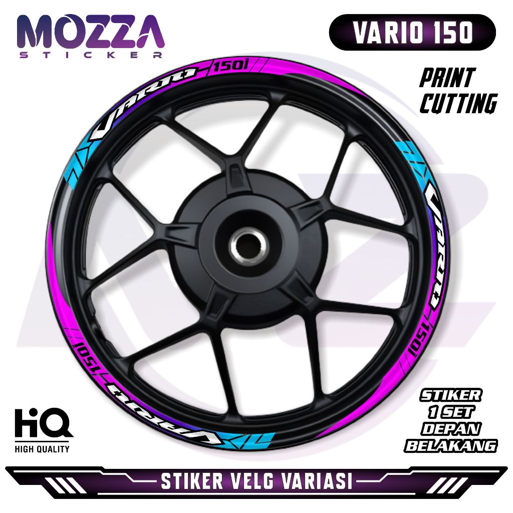 Stiker Velg Vario 150 / Lis Velk Motor / Cutting Stiker Velg / Sticker Velk Vario 150 Variasi Keren 