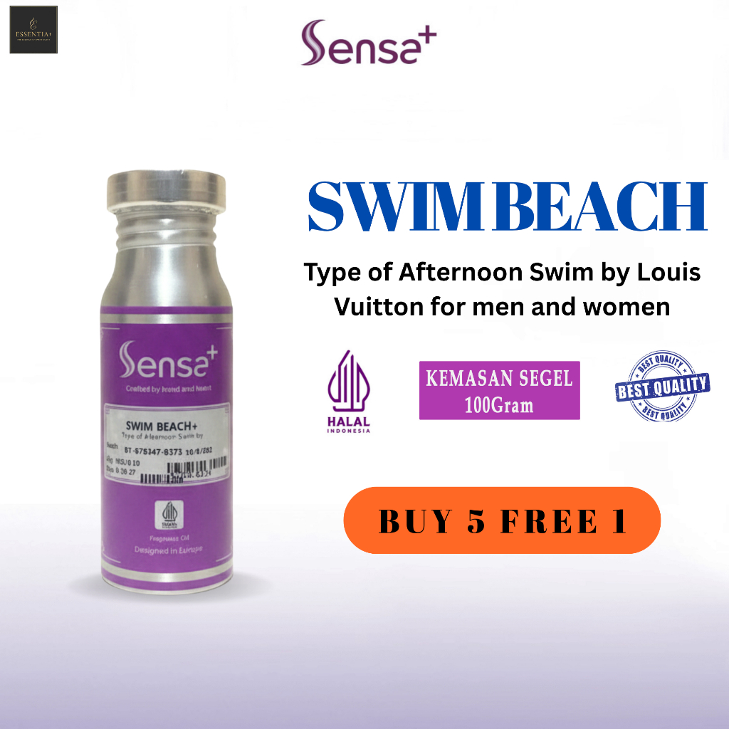 Sensa+ Bibit Murni Tanpa Campuran Kemasan Segel 100gram Aroma Swim Beach Type of Afternoon Swim