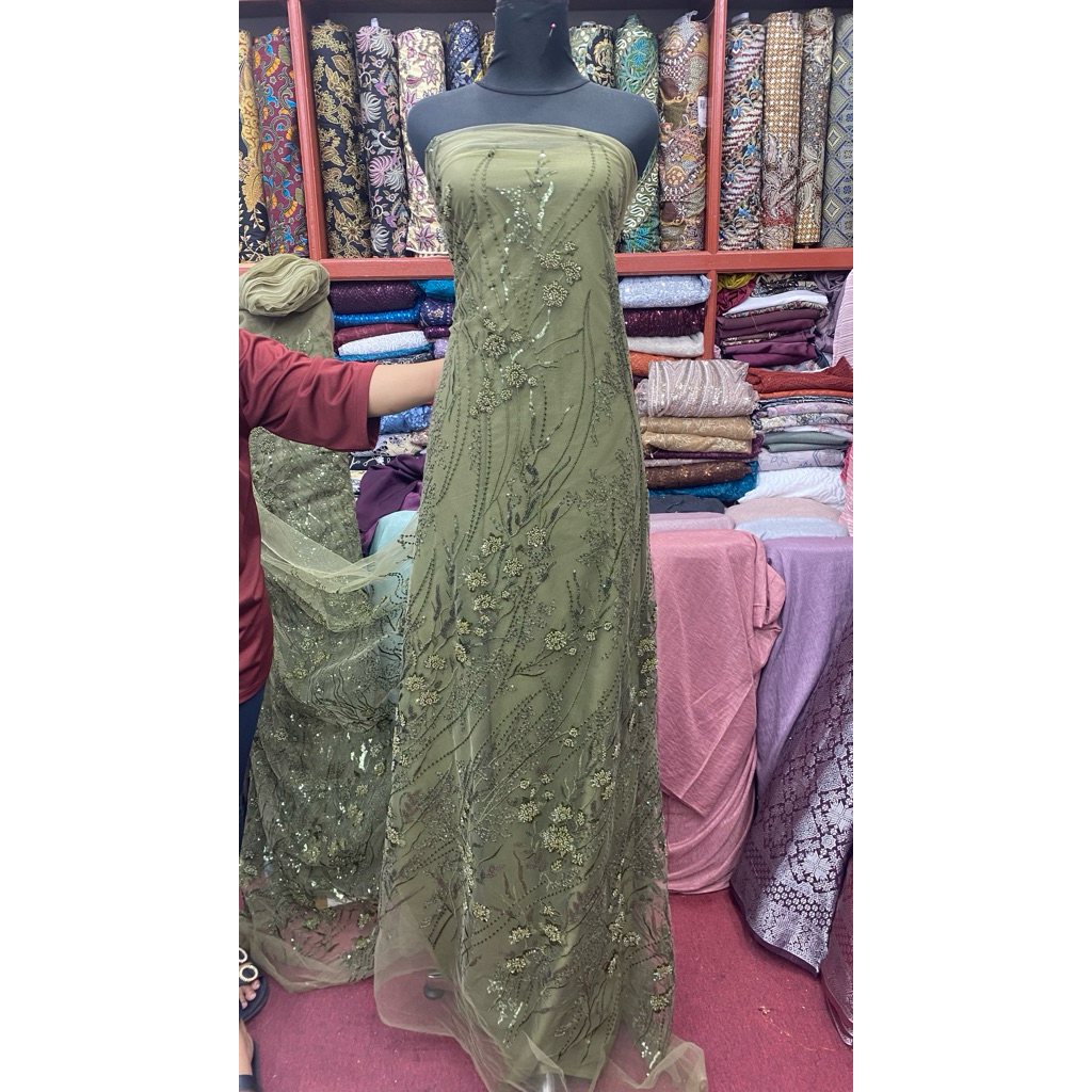 Kain Tulle Payet Sage Green 2 meter