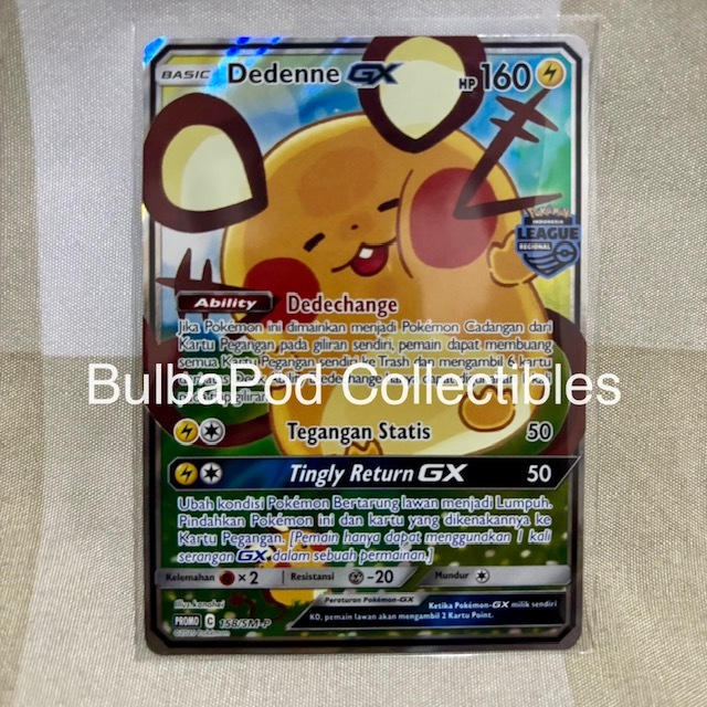 Pokemon TCG Indonesian Dedenne GX PROMO 158/SM-P Regional League