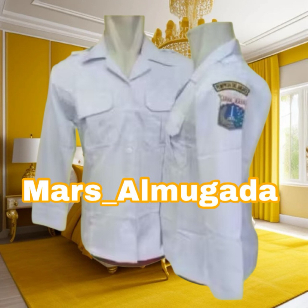 Kemeja Putih Pemprov Wanita DKI Baju Pemda DKI Seragam Pemprov