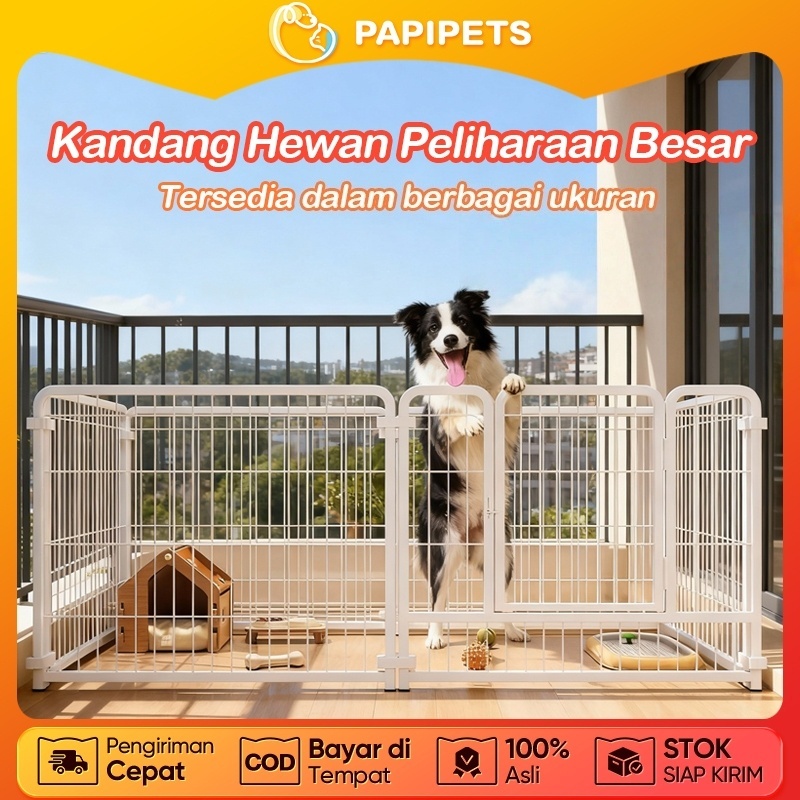 PAPIPETS Kandang Anjing Diy Kandang Kucing Besar Pagar Anjing Rumah Anjing Besar Outdoor Kandang Anj