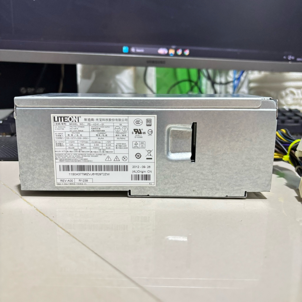 PSU LITE-ON CPU LENOVO THINKCENTRE M82 SFF 240W 80+ BRONZE