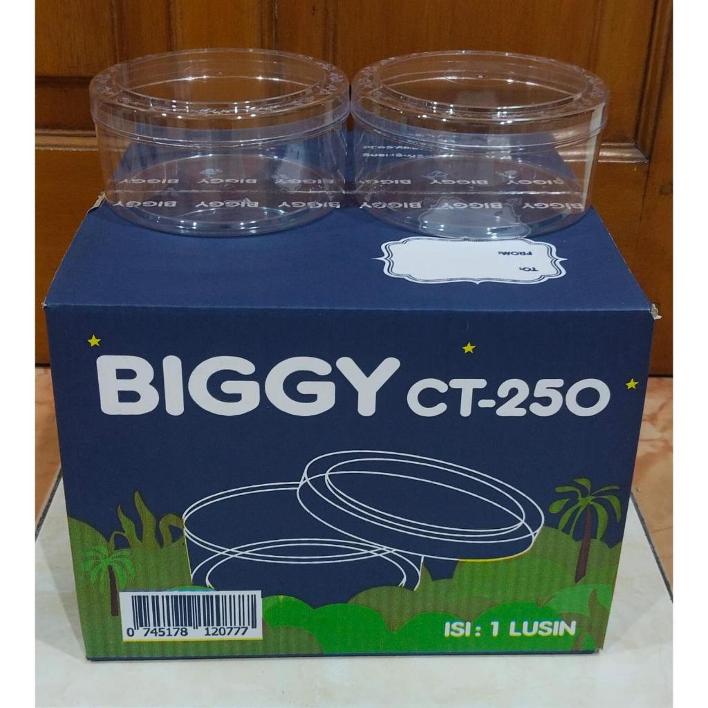 (1DUS)Toples Bulat Kue Kering Nastar BIGGY 500 Gram CT-250 Toples Mika Serbaguna Kue Lebaran Bening