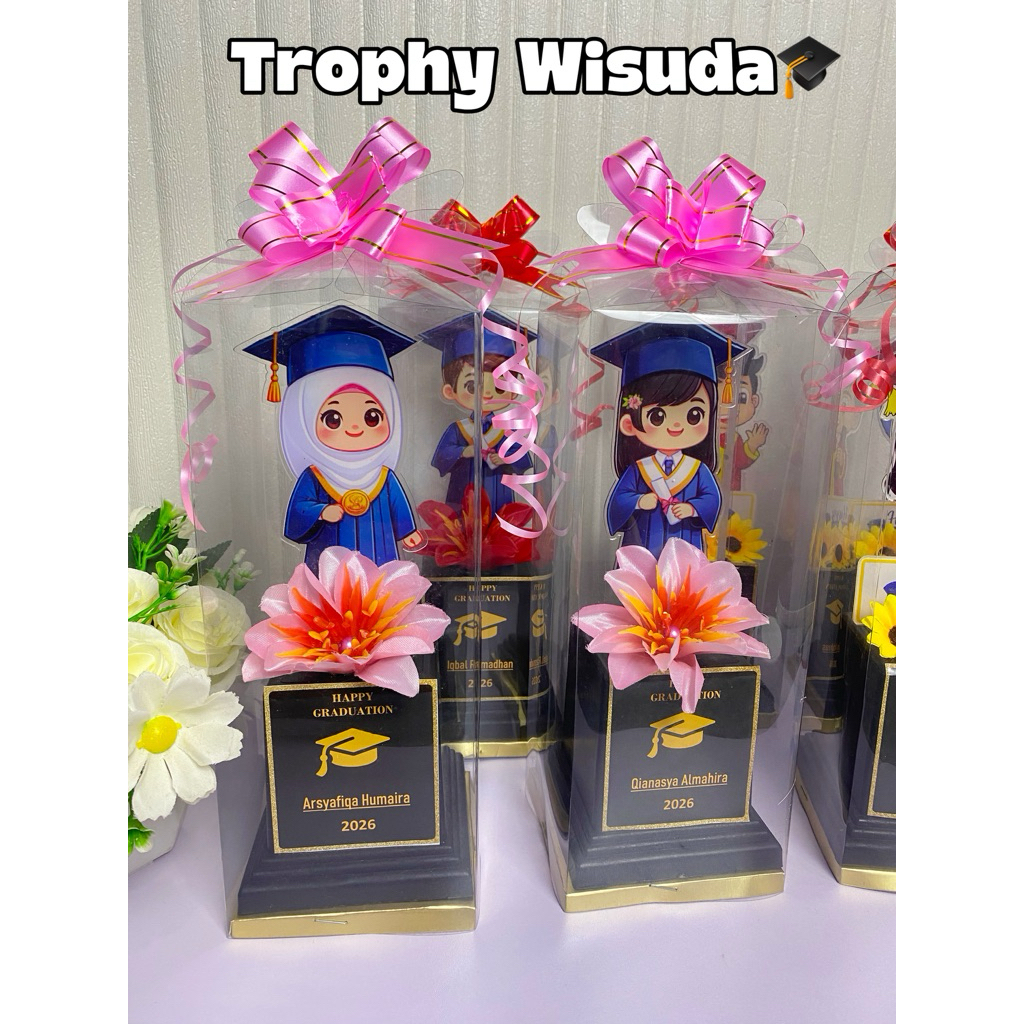 TROPHY WISUDA | piala wisuda | Trophy guru piala wisuda murah piala guru bisa custom tulisan dan log