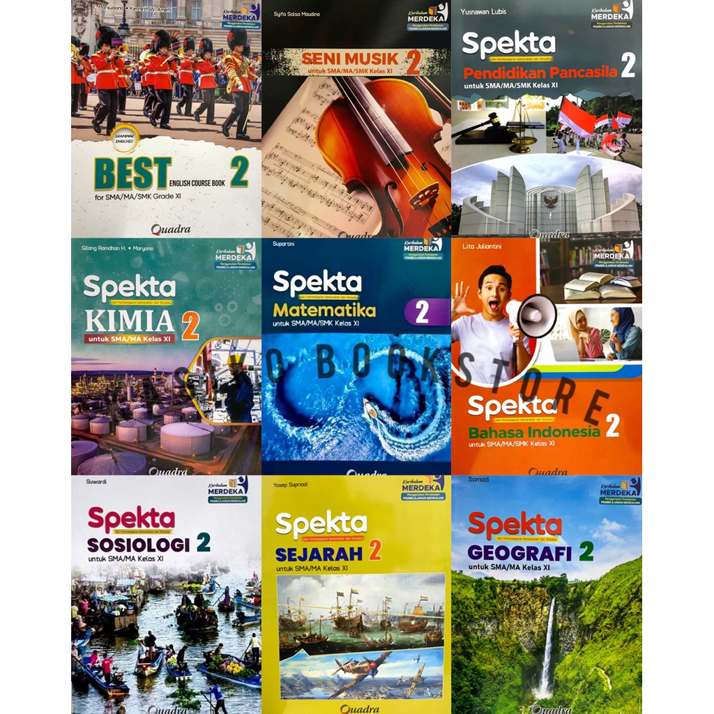 Original Buku Pelajaran Quadra Kelas 11 SMA MA Spekta Kurikulum Merdeka Pembelajaran Mendalam Matema