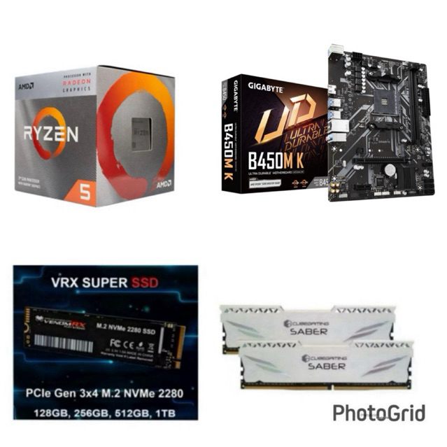 Paket Processor Gaming AMD RYZEN 5 3400G Box RAM DDR4 16GB