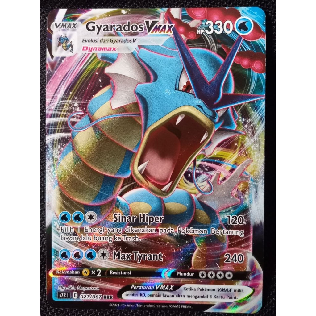 TCG Gyarados VMAX Indo 021/067 RRR S7R  KARTU CARD POKEMON INDONESIA