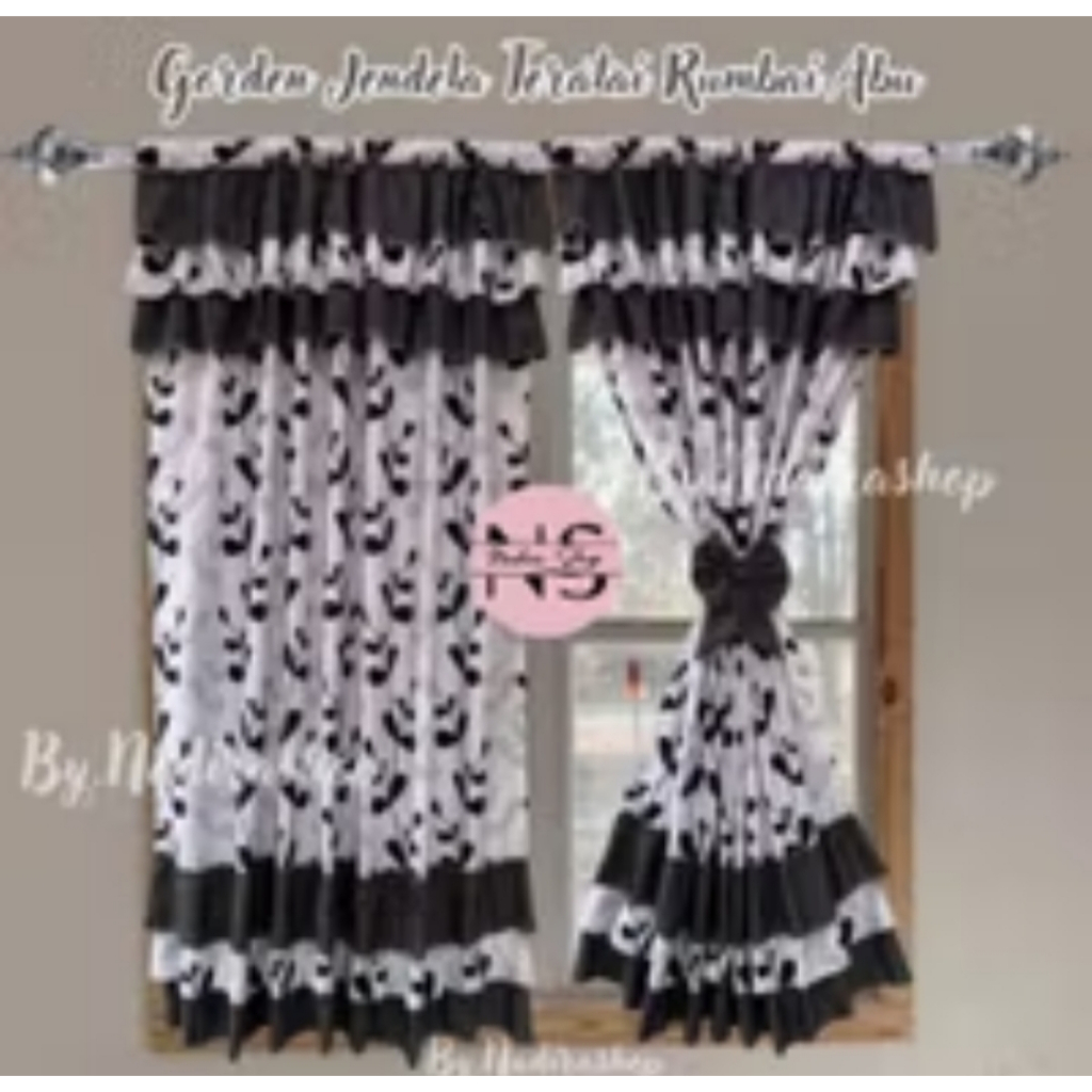 Gorden Kolong Dapur Minimalis Bebas costum ukuran Gorden Kolong Dapur Polos Premium Katun