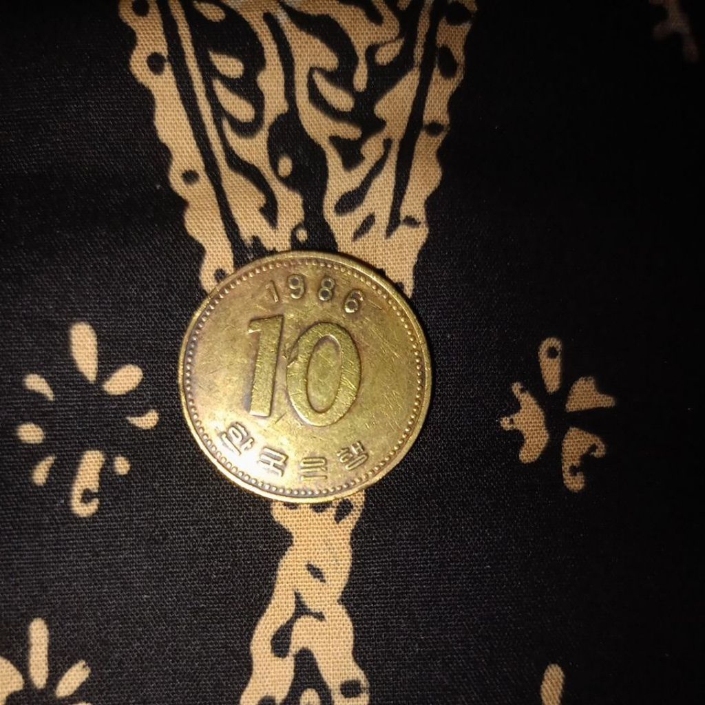 Uang Koin Kuno 10 Won Korea