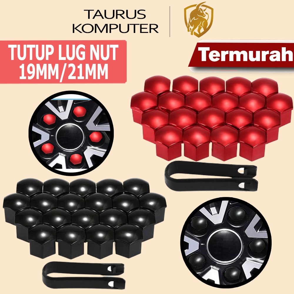 Isi 20pcs Tutup Baut Velg Mobil Lug Nut Variasi Ukuran 19mm 21mm Bahan Nilon Cover Baut Roda Lugnut