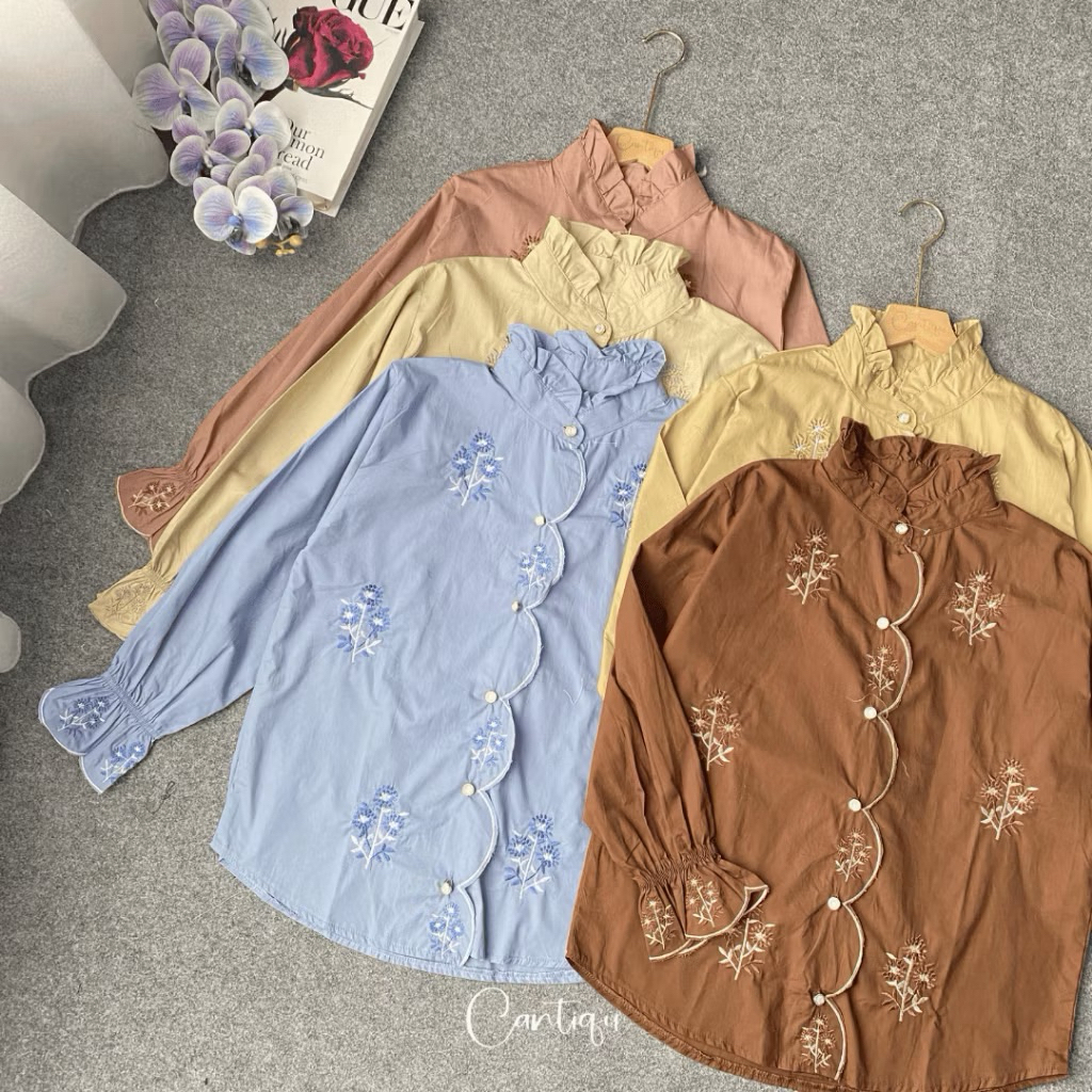 ATASAN BORDIR PREMIUM LUCU IMPORT BBK PUFFY BLOUSE KATBOL ATASAN PREMIUM / BLOUSE IMPROT BANGKOK / K