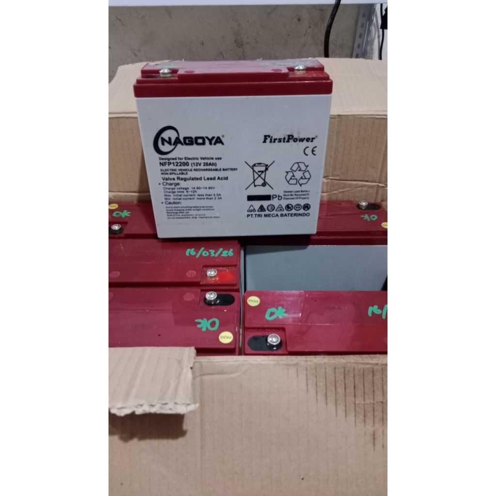 Baterai aki NAGOYA 12V 20Ah Motor listrik sepeda t3 united winfly United mx1200 Yadea molis