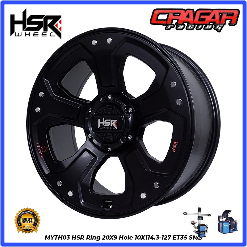 Velg Mobil Offroad Ring 20 Lubang 5 Untuk Jeep Rubicon Gladiator Grand Cherokee - Hsr Myth 03 R20