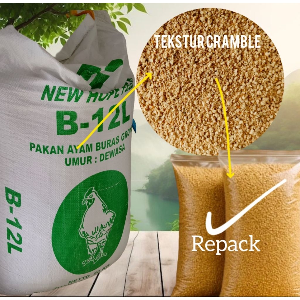 Pakan Ayam new hope B-12L Per/kg
