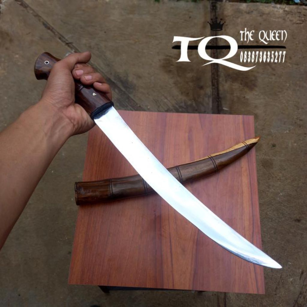 golok sembelih zambia cacing natural baja per tempa sepuh siap pakai