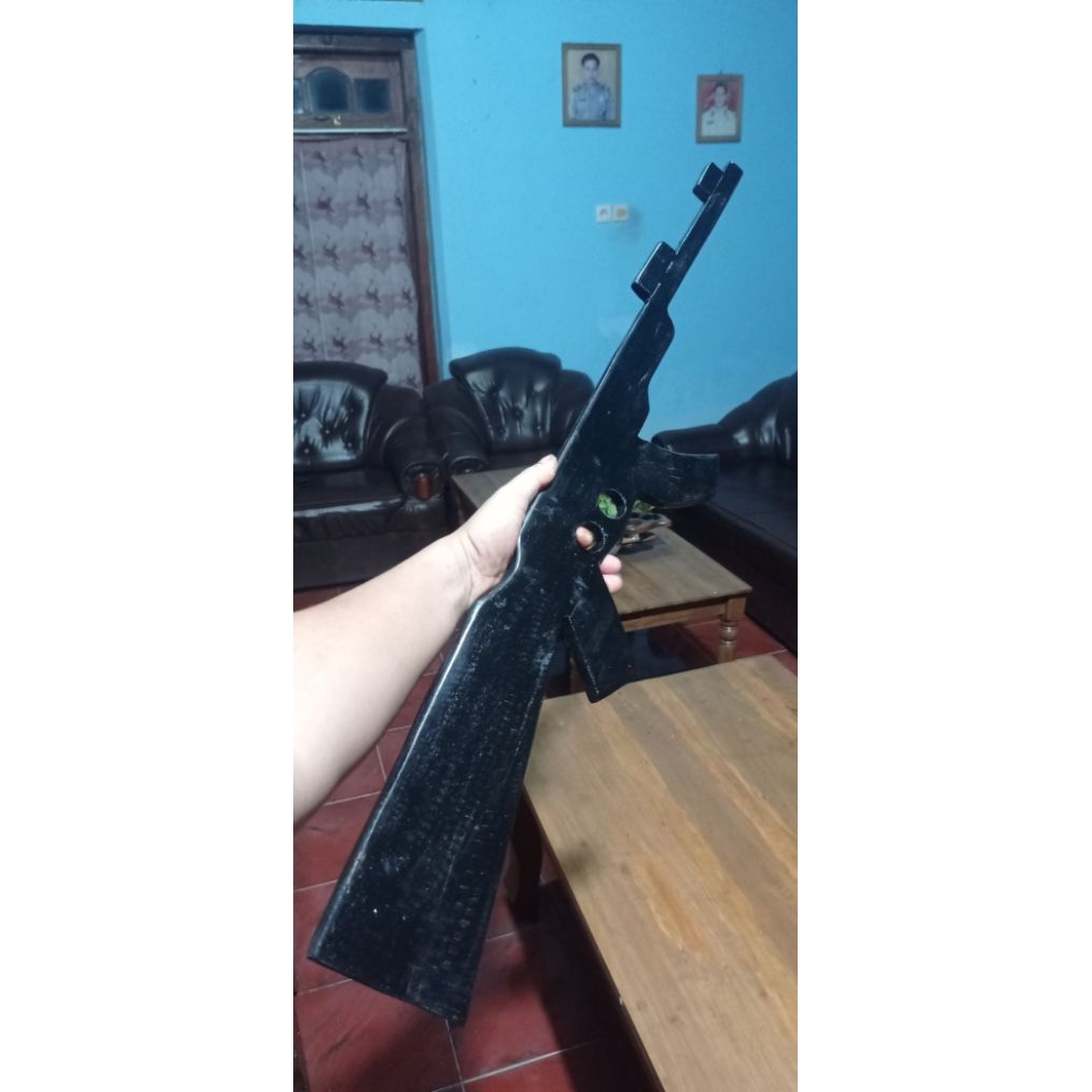 senapan AK 47 - senapan kayu - senapan mainan - senapan koleksi - senapan mainan kayu - senapan lati