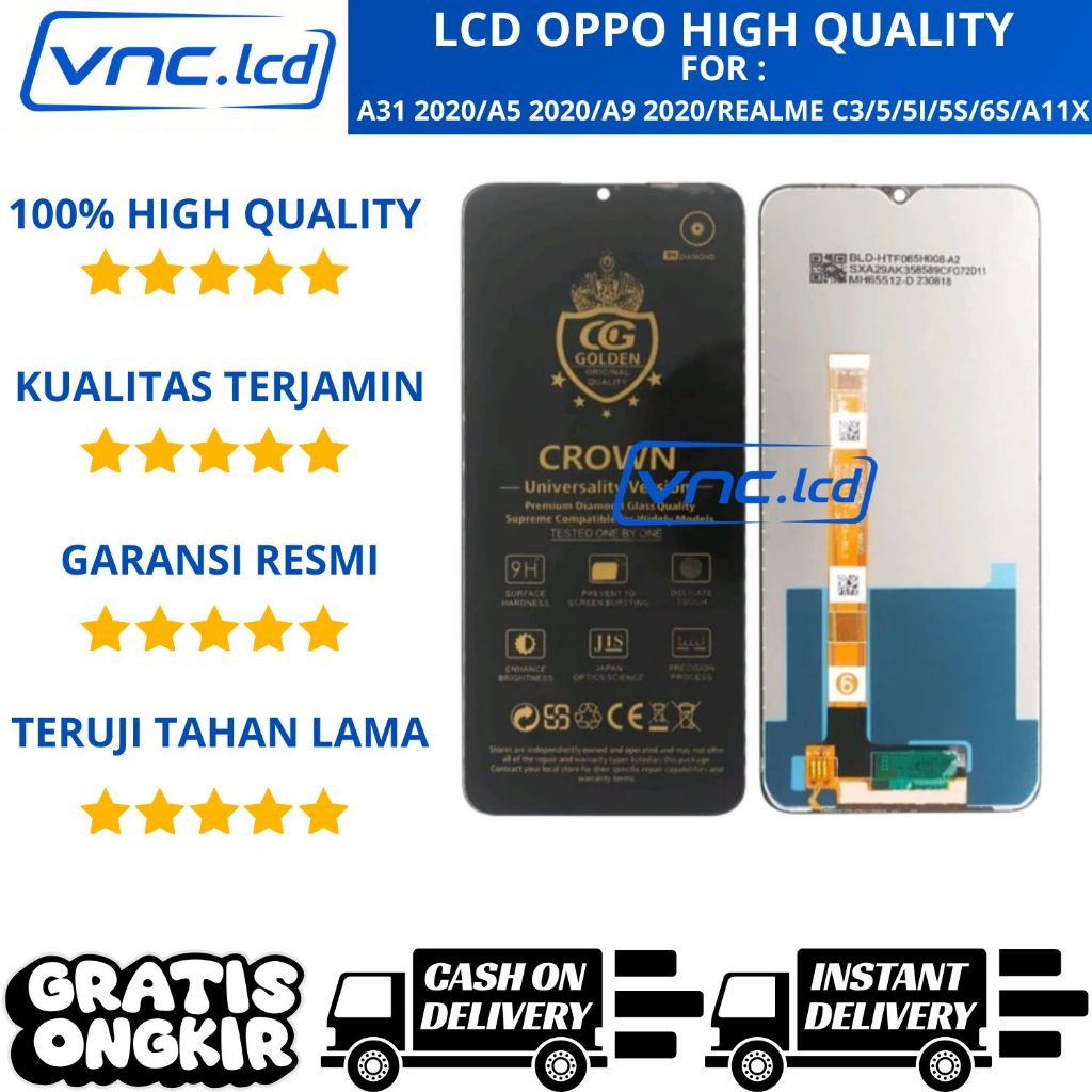 LCD OPPO A31 2020/A5 2020/A9 2020/REALME C3/5/5I/5S/6S/A11X ORIGINAL