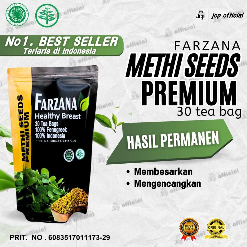 Fenugreek Methi Seeds Premium Farzana Pembesar Payudara Pengencang Payudara Tanpa Efek Samping Origi