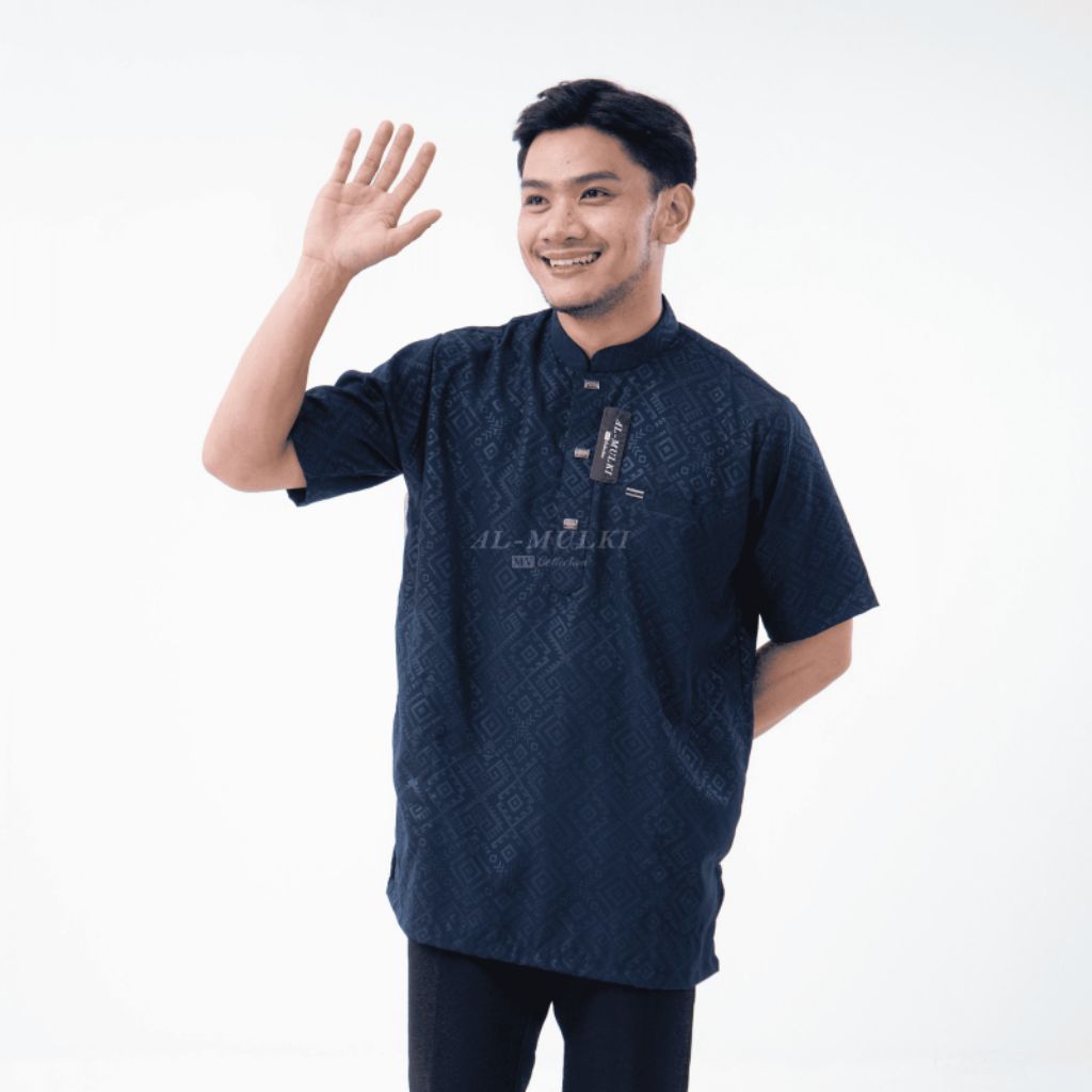 Kemko Sultan Hitam Embos Kemeja Koko Kemko Koko Sultan / Koko Sultan Emboss