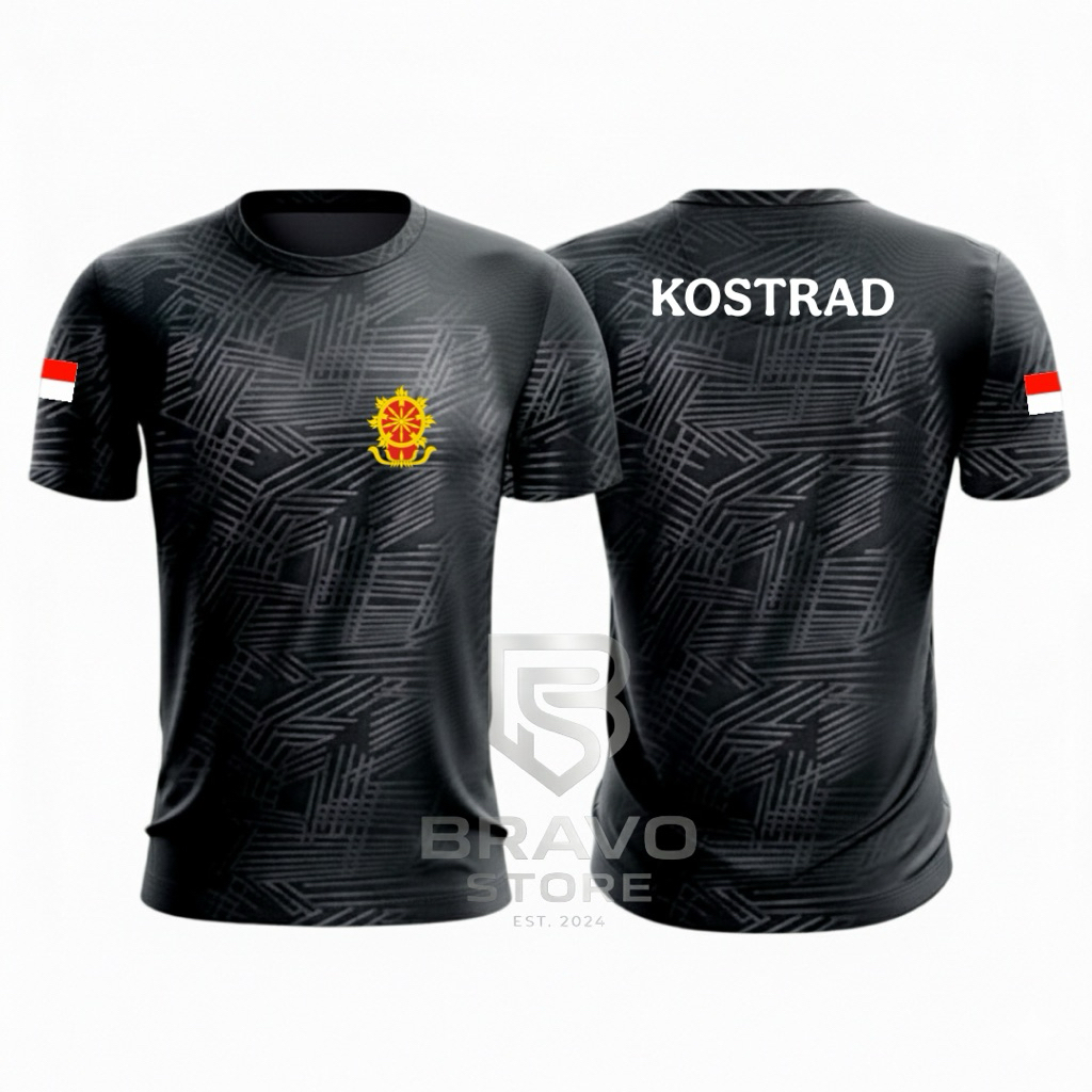 kaos kostrad / baju kaos kostrad lodo depan / baju kaos dryfit jersey kostrad / kaos jersey kostrad