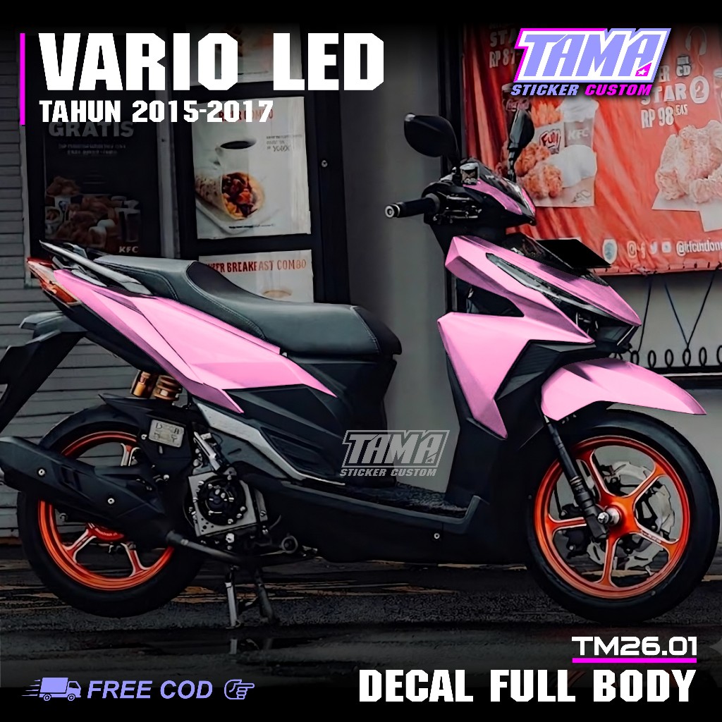 Terbaru COD Sticker Full Body Motor Honda Vario Led Lama Tahun 2015 2016 2017 Sticker Full Body Hond