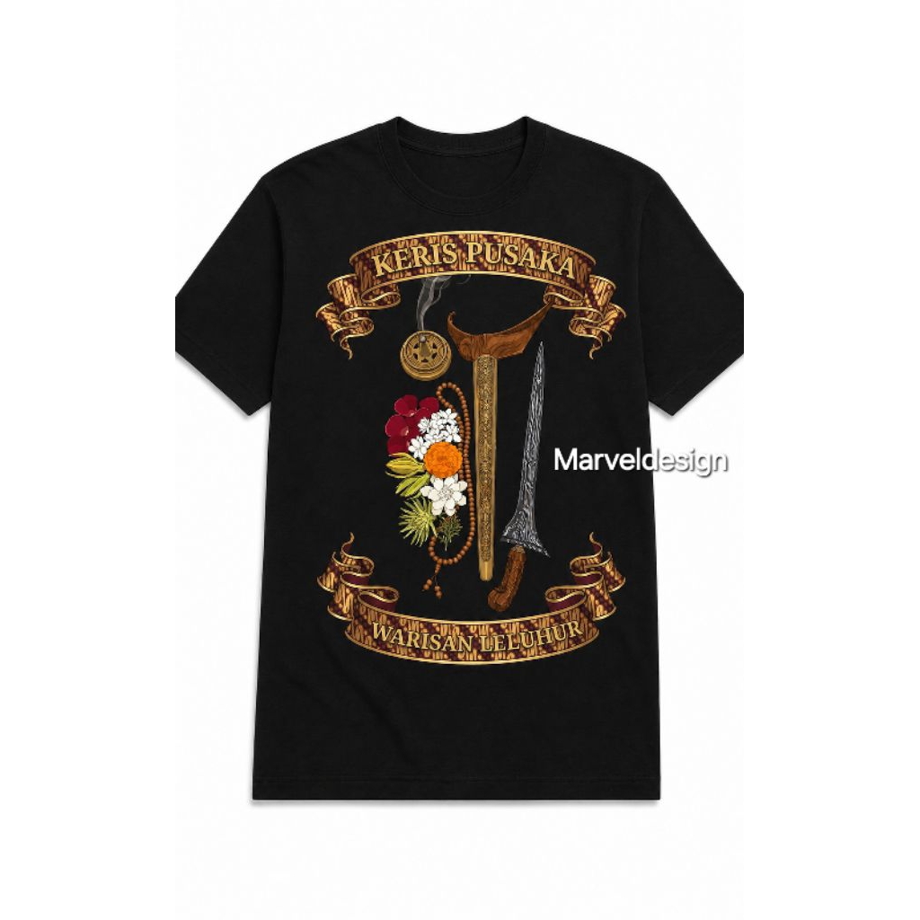 KAOS JAWA KERIS PUSAKA WARISAN LELUHUR KAOS PRIA COTTON COMBED 24S