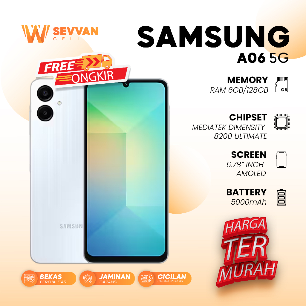 Handphone Samsung Galaxy A06 5G Ram 6 128GB