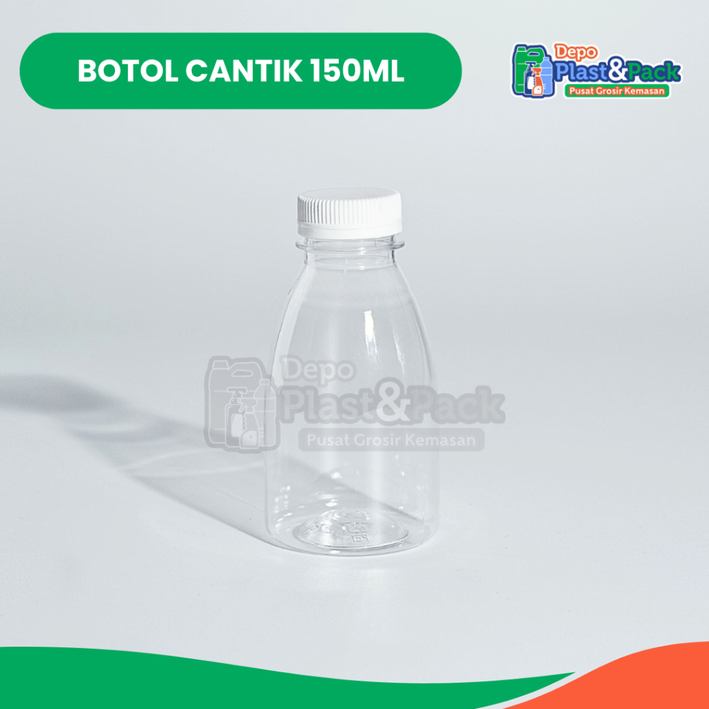Botol cantik 150ml | botol jelly susu gemoy plastik PET milky + tutup shortneck