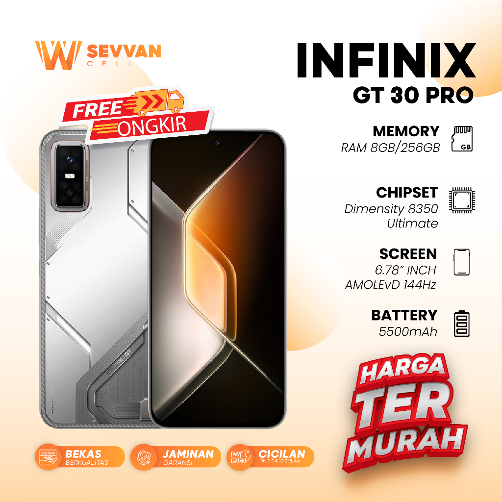 Handphone Infinix GT 30 Pro Ram 8 256 GB