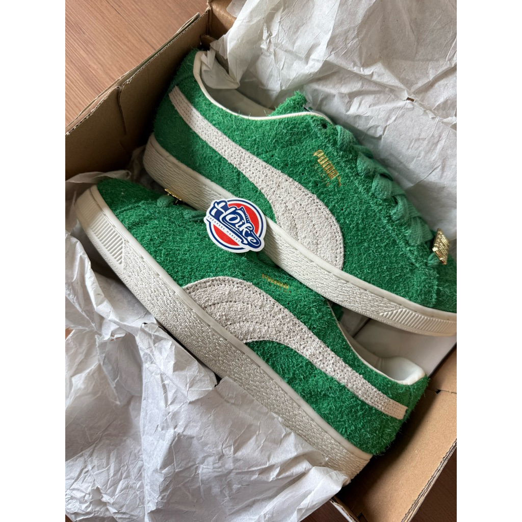 (Original Resmi) Puma Suede Classic Fat laces Arcive Green