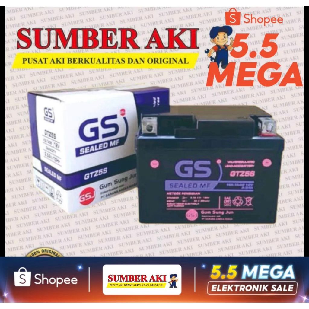 Aki Motor SUPRA X 125 GTZ5S MF Aki Kering Motor