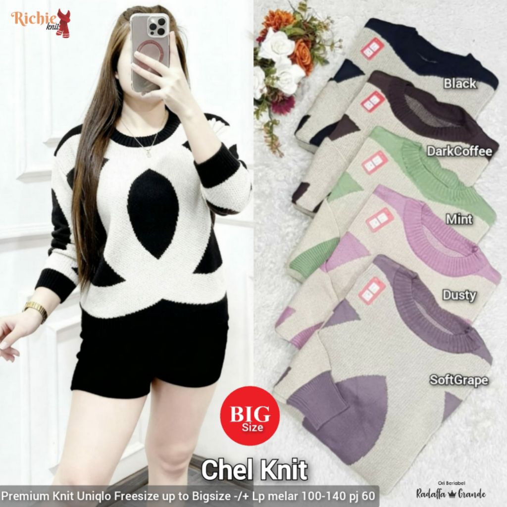 Rachma Rajut/Atasan Rajut Wanita Import/Rajut Batwing Jumbo Wanita