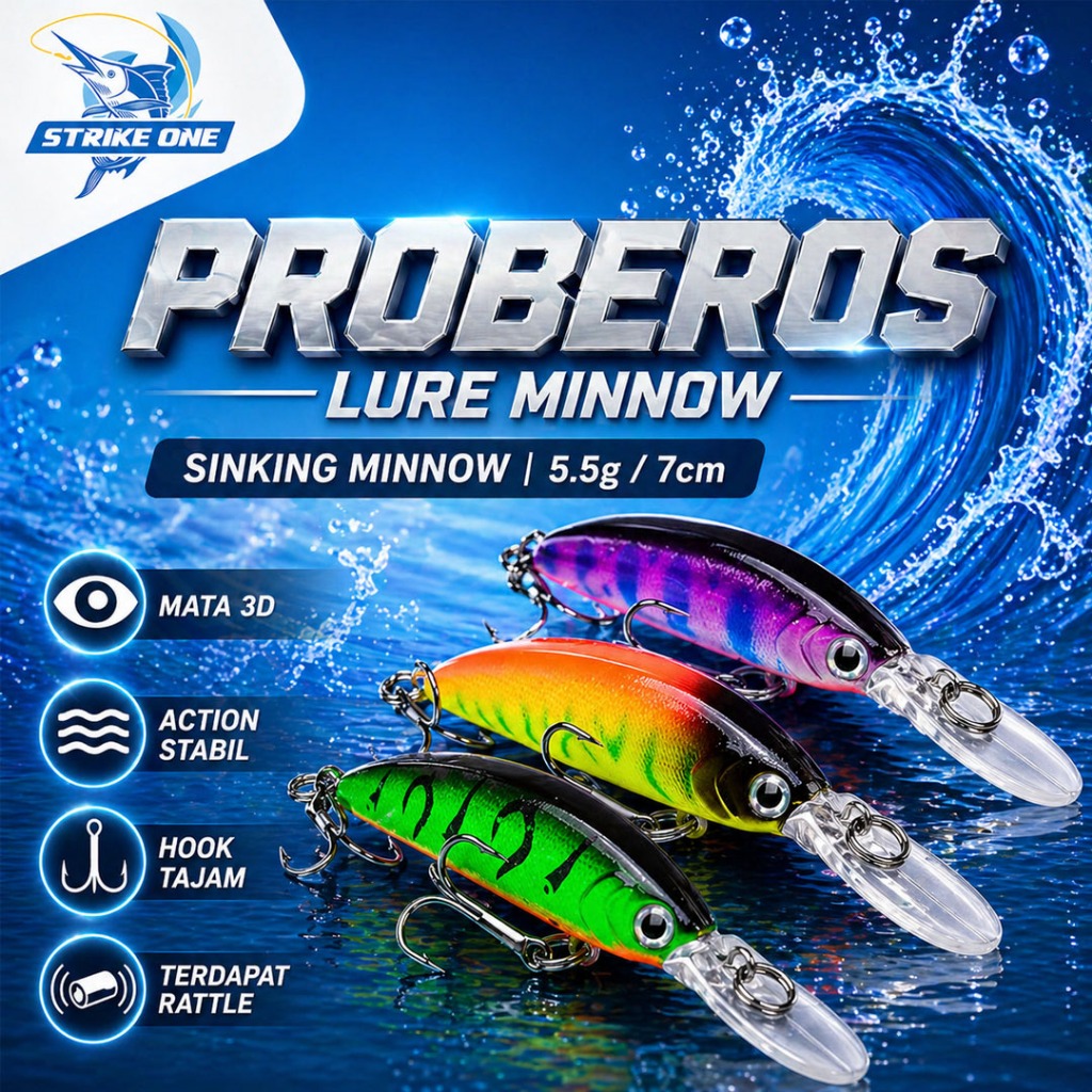 Lure Minnow Proberos Lidah anjing Long Cast - DW495