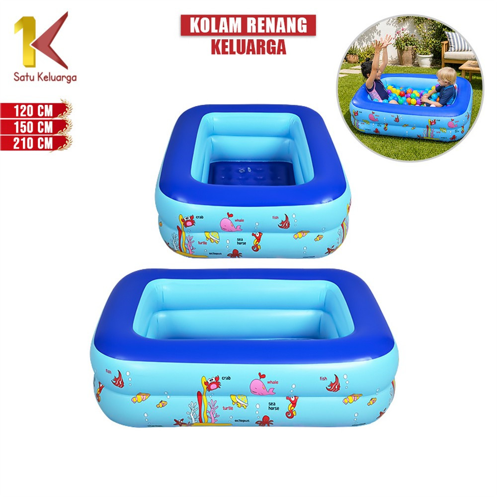 Satu Keluarga Mainan Anak Kolam Renang Karet M327 Kolam Renang Keluarga Ocean Dasar Gelembung / Swim