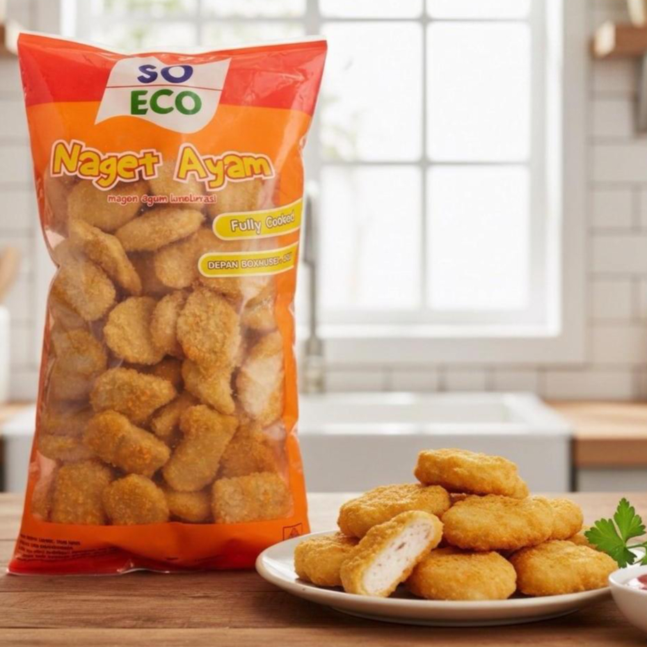 So Eco Naget Ayam 1kg | Chicken Nugget 500Gr l Fish Stick 500Gr | Stik Ikan So Eco